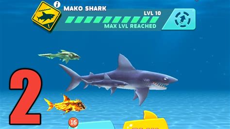 Hungry Shark Evolution Walkthrough Gameplay Part 2 Mako Shark Youtube