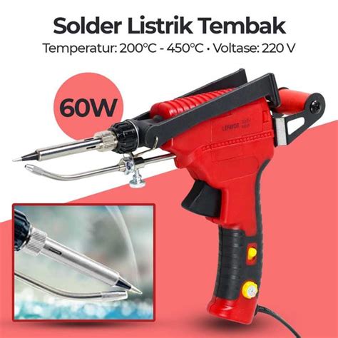 Jual Solder Listrik Tembak Tin Iron Gun Adjustable Temperature W