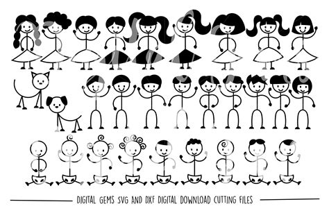 Stick Figure People Svg