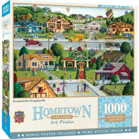 Masterpieces Hometown Gallery Bungalowville Piece Jigsaw Puzzle