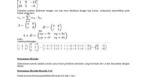 Cara Mencari Determinan Matriks 4x4 Dengan Obe Bakti Soal