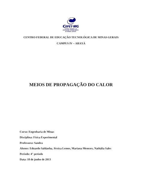 Docx Relat Rio Meios De Propaga O Do Calor Dokumen Tips