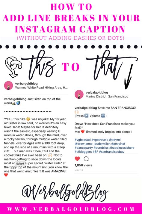 How To Add Line Breaks In Your Instagram Caption Without Adding Dashes