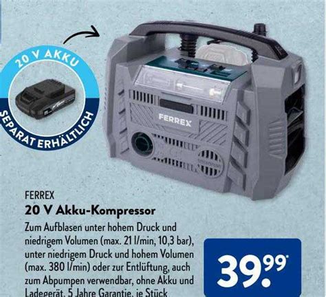 Ferrex 20 v akku kompakt kettensäge Fbt nxs002 Angebot bei ALDI Nord