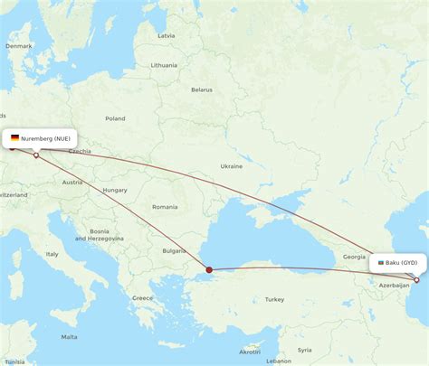 All Flight Routes From Baku To Nuremberg Gyd To Nue Flight Routes