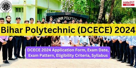 Bihar Polytechnic Form Out Check Dcece Exam Date And Official