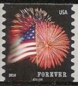 Stamp: Star-Spangled Banner: Fort McHenry Flag and Fireworks (United ...