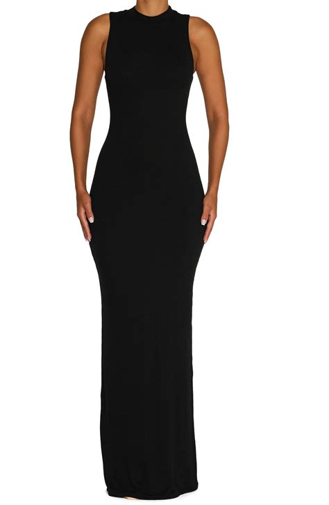 Naked Wardrobe Chic Rib Tank Maxi Dress In Black Lyst