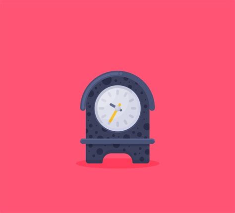 Icono de despertador vintage estilo de diseño plano Vector Premium