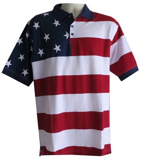 Stars Stripes Patriotic American Flag Polo Shirt For Men 4th Of July