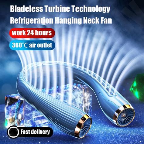 Pendurado pescoço ventilador usb bladeless turbo pequeno neckband