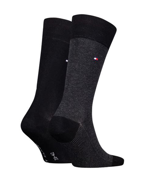 Lot De Paires De Chaussettes En Coton M Lang Noires Unies Coupe Haute