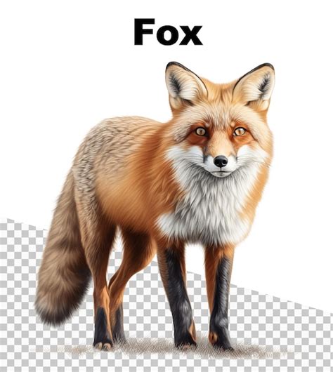 Une Affiche D Un Renard Avec Les Mots Fox En Bas Psd Premium