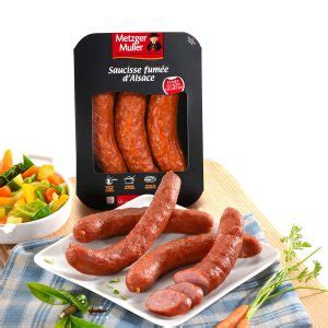 Saucisse fumée dAlsace cuite Metzger Muller