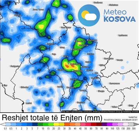 Zonat Të Cilat Parashikohen Nga Stuhitë E Fuqishme Dhe Të Reshurat