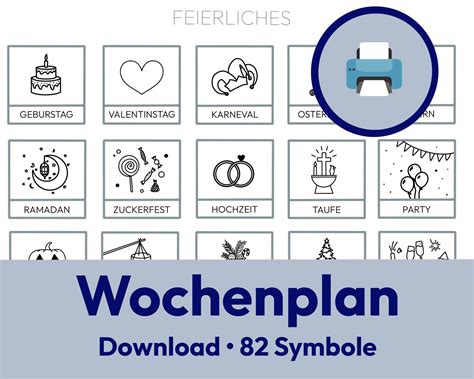 Wochenplan DIY Zum Ausdrucken Tagesplan Kinder Tagesablauf Etsy De