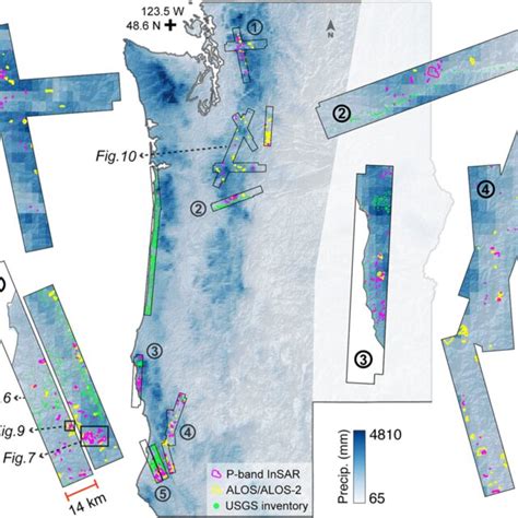 Mapped Landslides From P Band Insar And A Comparison To The Usgs