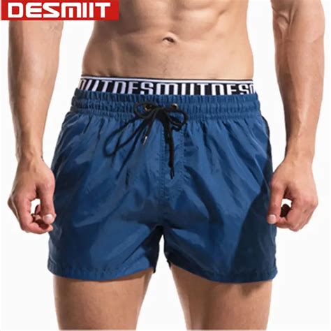 Desmiit Swimwear Shorts Waterproof Nylon Mens Swimming Shorts Beach