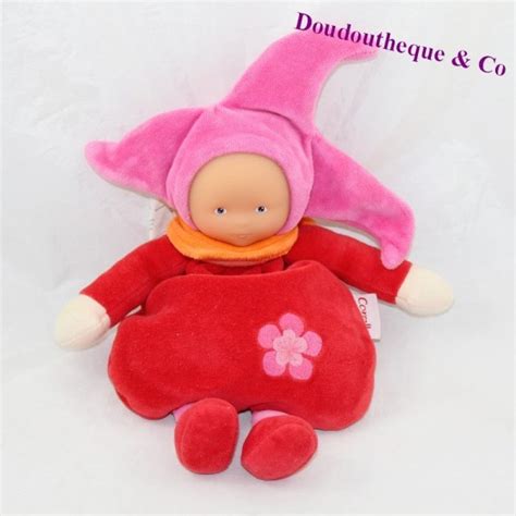 Doudou Lutin Corolle Mademoiselle Grenadine Rouge Rose Poup E Cm