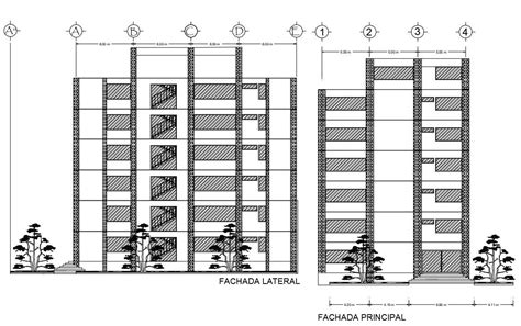 Modern Apartment Elevation Design Cadbull