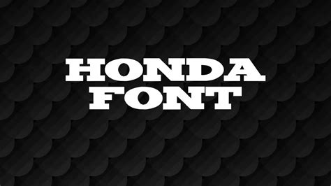 Honda Font Free Download