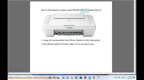 Download And Update Canon Pixma Mg2522 Printer Driver For Windows 11 10 8 7 2023 Updated Youtube