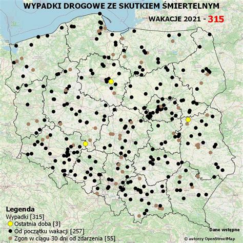 Policyjna Mapa Wypadk W Drogowych Ze Skutkiem Miertelnym Wakacje