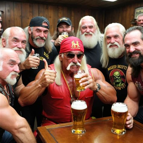 Hulk Hogan Drinkin Beer With Dwarves