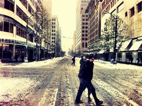 Snowy downtown | Street view, Downtown, Scenes