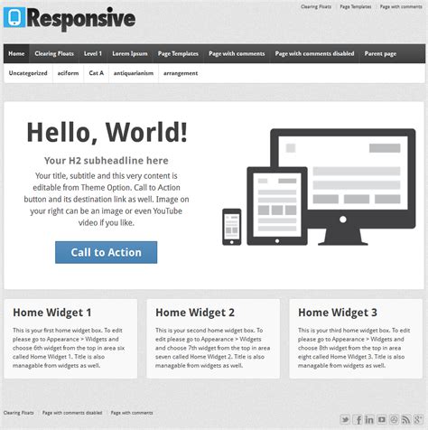 Responsive: A Simple Free WordPress Theme with Extras - WPMU.org