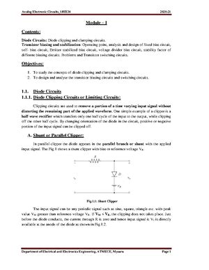 Mar Notes Analog Electronic Circuits Aec Studocu