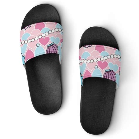 GZHJMY Stylish Slides For Women Men Mermaid Pattern Star Print Style