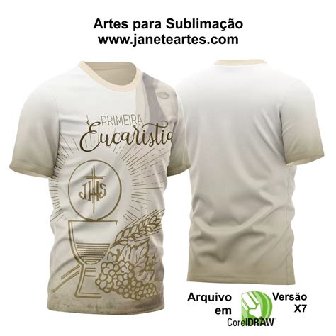 Arte Vetor Camisa Para Primeira Eucaristia Primeira Comunhão 2023 Modelo 23