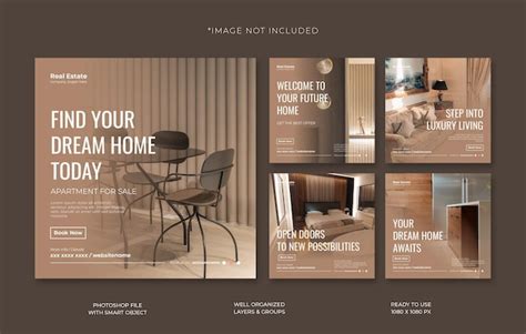 Premium PSD Luxury Apartment Real Estate Social Media Post Template