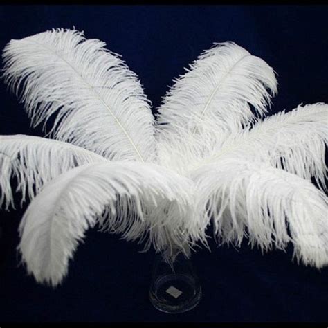 Elegant White Ostrich Feathers For Craft Wedding Party Decor