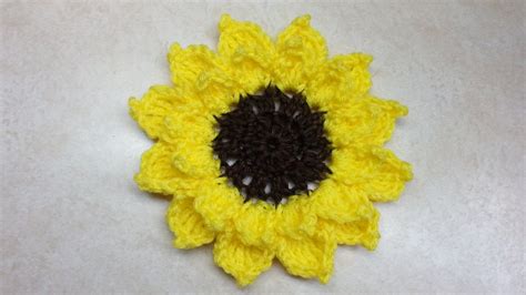 How To Crochet A Sunflower Youtube