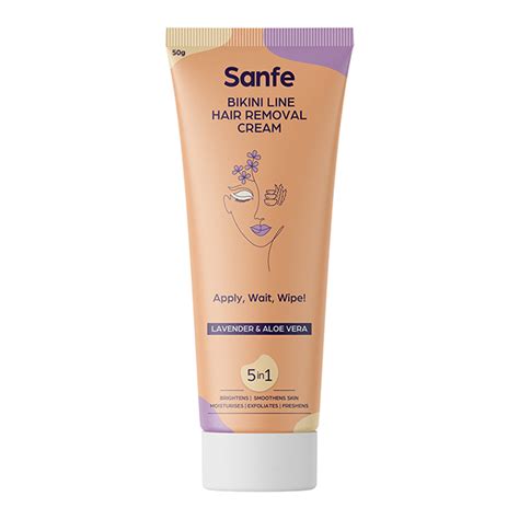 Buy Sanfe Bikini Line Hair Removal Cream Lavender Aloe Vera 50 Gm Online At Discounted Price