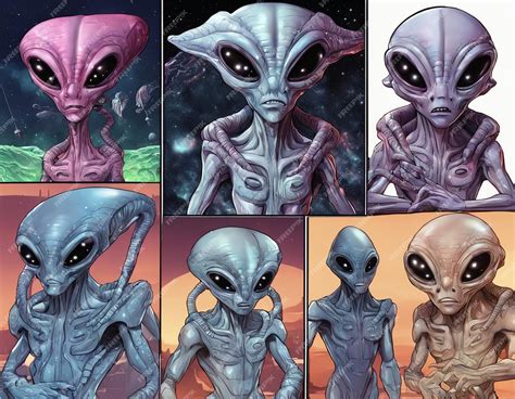 Alien Criatura Desconocida Ovni Civilización Extraterrestre Forma De Vida Humanoide Universo