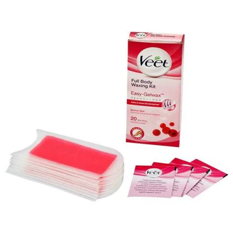 Veet Easy Gelwax Full Body Waxing Kit For Normal Skin 20 Pcs Jiomart