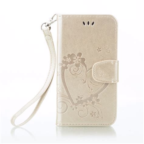 Para Nokia N640 amor corazón patrón Carcasas Flip PU de cuero carpeta