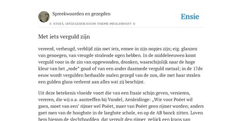 Met Iets Verguld Zijn De Betekenis Volgens Spreekwoorden En Gezegden