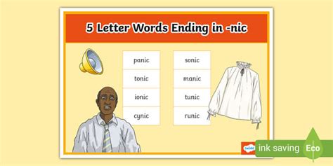 5 Letter Words Ending In Nic Word Mat Profesor Hizo