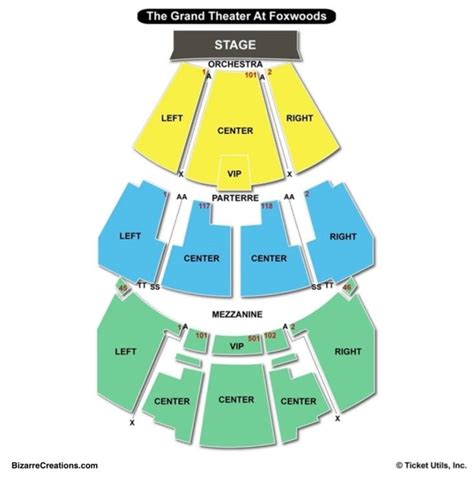 The Mgm Grand At Foxwoods Seating Chart Seating Charts Tickets For Mgm Theater Seating Chart