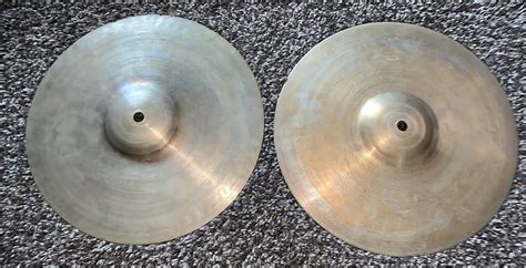 Vintage Zilco 12 Inch High Hat Cymbals Reverb