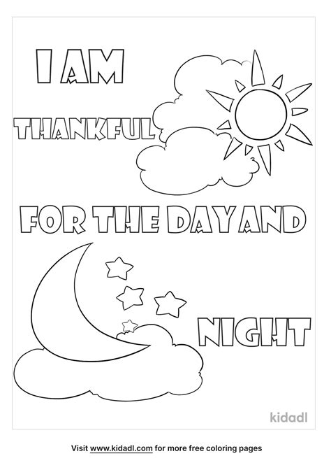 Day And Night Coloring Pages