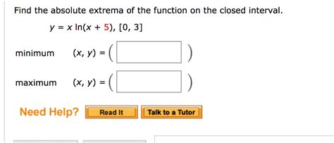 Solved Find The Absolute Extrema Of The Function On The