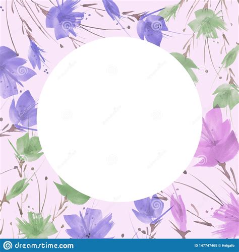 Ramalhete Da Aquarela Das Flores Fundo Floral Ilustra O Stock