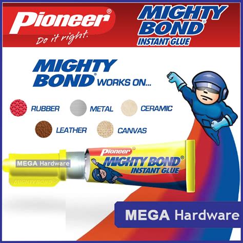 Pioneer Mighty Bond Instant Glue Original 1g 3g Shopee Philippines