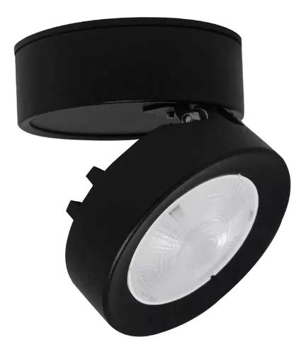 L Mpara Led De Techo Redonda Spot Overlay De W Aluminio Color Negro