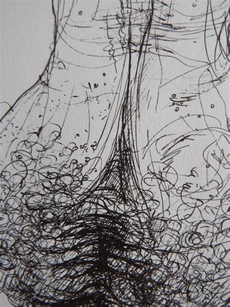 ORIGINAL PEN Ink Hand Drawn Anatomical Illustration Of A Male Nude